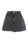 Our Legacy Cover Slit-hem Denim Mini Skirt In Grey
