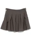Our Legacy Object Mini Skirt In Grey Atom Check Wool