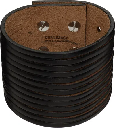 Our Legacy Slash Adjustable Bracelet In Orange