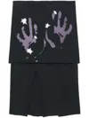 Our Legacy Navy Slashed Midi Skirt