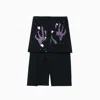 Our Legacy Slashed Hand Print Midi Skirt In Blue