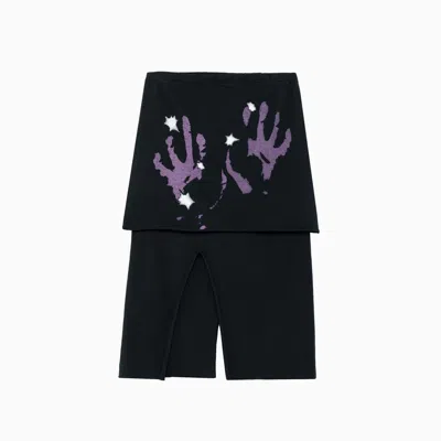 Our Legacy Slashed Skirt In Lilac Taste Of Hand Print