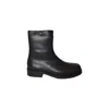 Our Legacy Sleek Black Leather Boots With Side Zipper And Low Heel In Multi