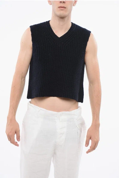 Our Legacy Sleeveless V-neck Cotton Sweater