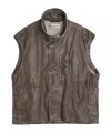 Our Legacy Vintage Effect Sleeveless Vest With Front Pocket In Black