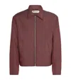 Our Legacy Mens Shining Cherry Slight Classic-collar Nylon Jacket In Red