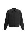 Our Legacy Jacket With Collar In Shining Black Crinkle Solaro