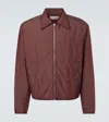Our Legacy Mens Shining Cherry Slight Classic-collar Nylon Jacket In Burgundy