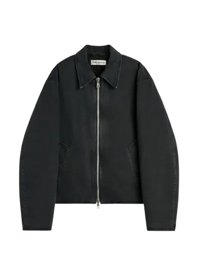 Our Legacy Slight Jacket Enzyme Obsidian Field Sateen In Blue