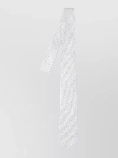 Our Legacy Slim Tie Diagonal Stripes Lightweight Fabric In White