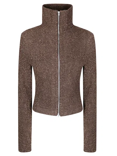 Our Legacy Slim Zip Longlseeve In Brown
