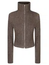 Our Legacy Slim Zip Longlseeve Cardigan In Gray