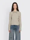 Our Legacy Slim Zip Shirt In Gray