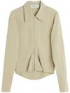 Our Legacy Zip-up Shirt In Dry Grass Rugged Lincot
