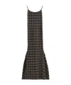 Our Legacy Naiad Plaid Cotton Long Dress In Black