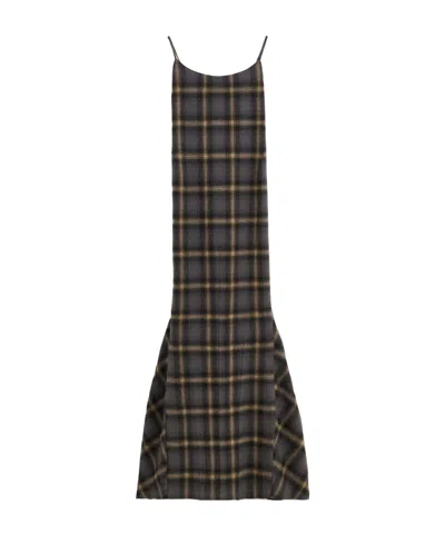 OUR LEGACY OUR LEGACY NAIAD CHECKED SLEEVELESS DRESS