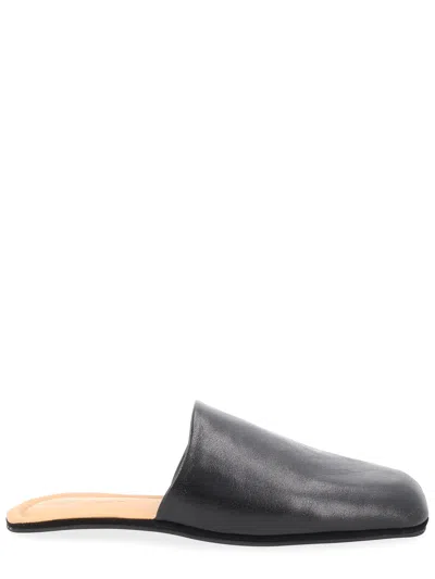 Our Legacy Cigar Leather Slipper Closed Toe Design In Burgundy