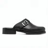 Our Legacy Smooth Calf Leather Mule Shoes In Black