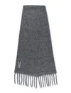 Our Legacy Soft Fuzzy Dark Grey Alpaca Blend Scarf In Gray