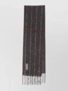 Our Legacy Soft Textured Striped Scarf Fringe Detail In Multi