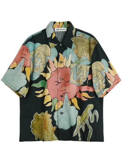 Our Legacy Solar Power Print Shirt In Green