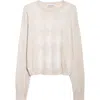 Our Legacy Sonar Distressed Argyle Plaid Wool Sweater In Neutral
