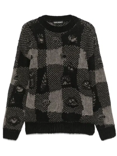 Our Legacy Sonar Crewneck Sweater In Black