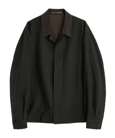 Our Legacy Contrast-collar Jacket In Green