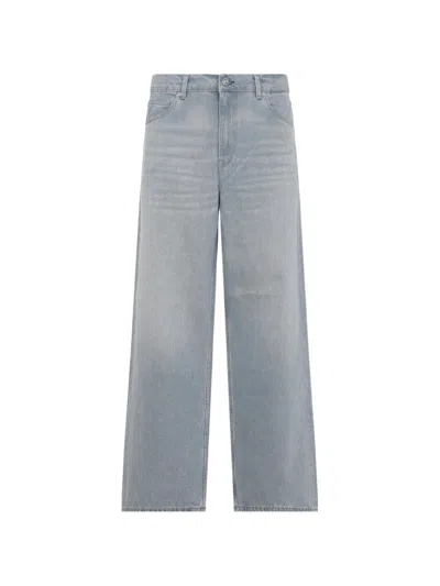 Our Legacy Vast Cut High-waisted Wide-leg Cotton Denim Jeans In Pale Coast Wash Blue