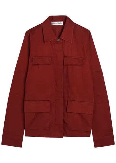 Our Legacy Split Twill Jacket In Red
