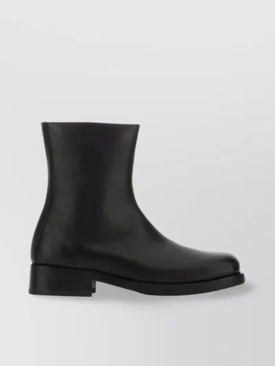 Our Legacy Square Toe Leather Ankle Boots