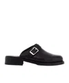 Our Legacy Ssense Exclusive Black Leather Camion Mule Loafers In Black