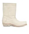 Our Legacy Square-toed Short Boots In Nude