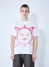 Our Legacy Box T-shirt Off White Cotton T-shirt With Graphic Sun Print - Box T-shirt In White