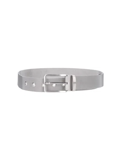 Our Legacy Stainless Steel Mesh Belt In Gray