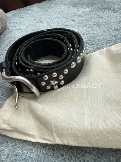 Pre-owned Our Legacy Star Belt In Black