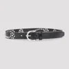 Our Legacy Bridle Leather Star Fall Stud Belt In Black