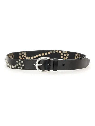 Our Legacy Belt Featuring Star Studs And Metal Hardware In Black