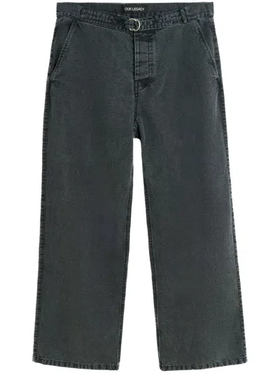 Our Legacy Stern Chino Clothing In Black Enzyme Canvas