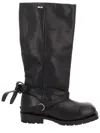Our Legacy High Engine Cattlehide Leather Boot In Black