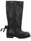 Our Legacy High Engine Cattlehide Leather Boot In Black
