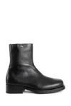 Our Legacy Block Heel Round Toe Smooth Finish Boots In Black