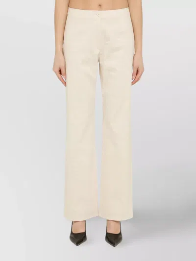 OUR LEGACY STRAIGHT LEG COTTON TROUSERS WITH BELT LOOPS