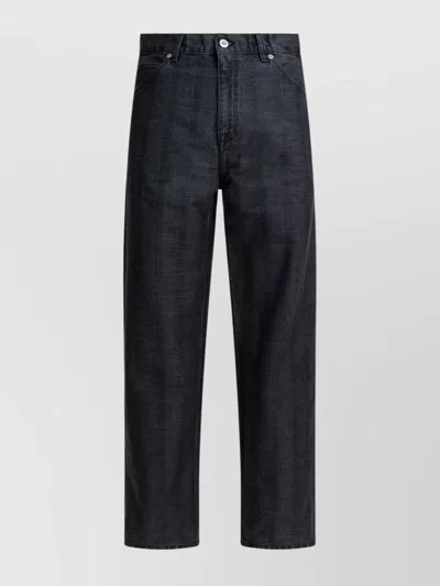 Our Legacy Straight Leg Denim Trousers Pockets In Gray