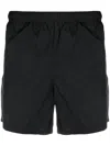 Our Legacy Straight-leg Elasticated Shorts In Black