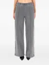Our Legacy Wide-leg Trousers In Washed Organic Cotton With Zippered Pockets In Gray
