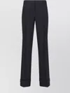 Our Legacy Straight Leg Trousers With Belt Loops And Cuffed Hem In Black