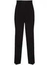 Our Legacy High-waisted Wool Chino Trousers With Straight Fit In Black