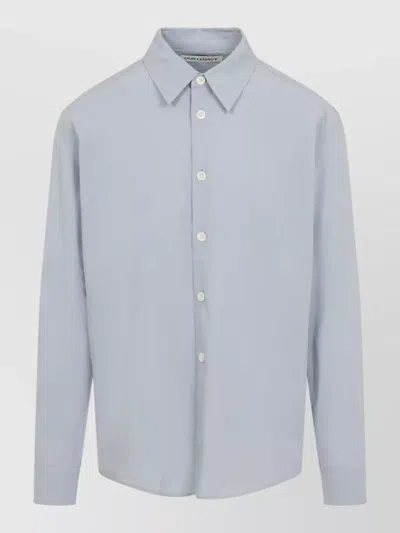 Our Legacy Straight Shirt Button Down Collar Long Sleeves In Blue