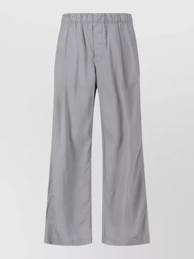 Our Legacy Straight Trousers Side Pockets Back Button Detail In Gray